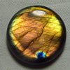 New Madagascar - LABRADORITE - Round Cabochon Huge size - 39x39 mm Gorgeous Strong Multy Fire
